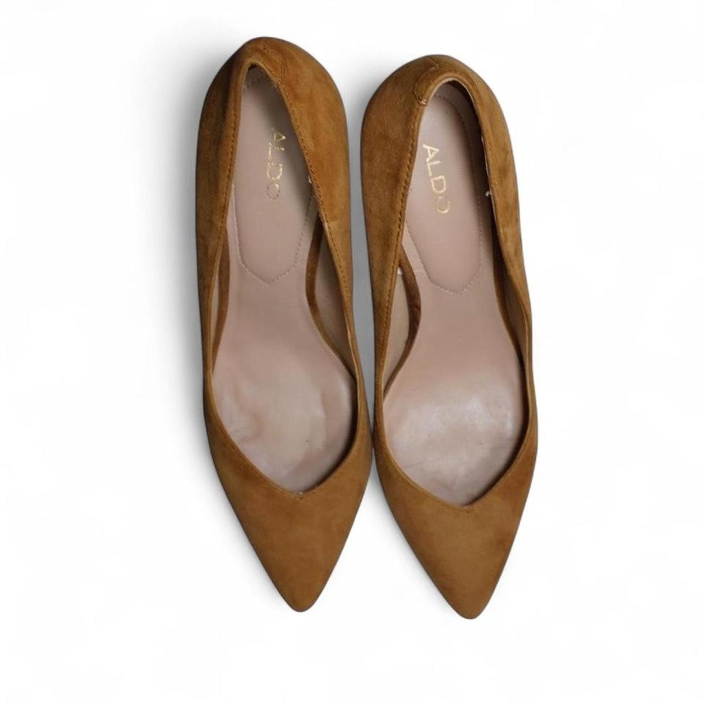 Vintage Aldo tan pumps, 3 inch heel, preloved